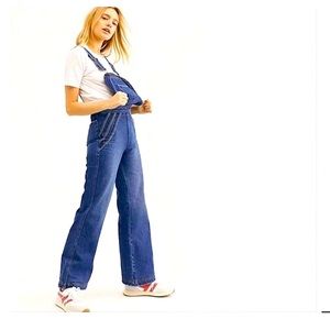 Free People Chasing Rainbows Overalls